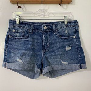 Old Navy Boyfriend Jean Shorts Distressed - Size 8